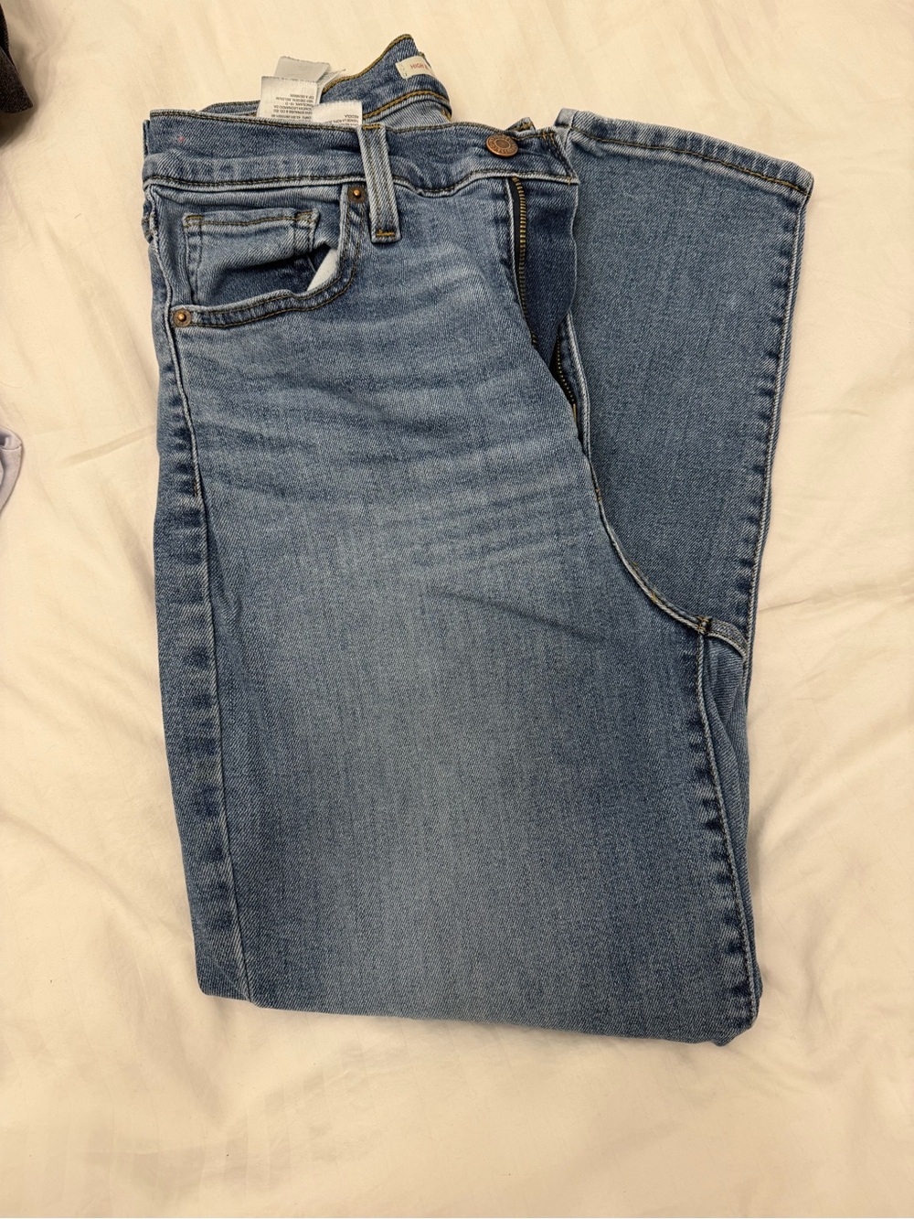 Levi's Light Blue High-Rise Straight Jeans